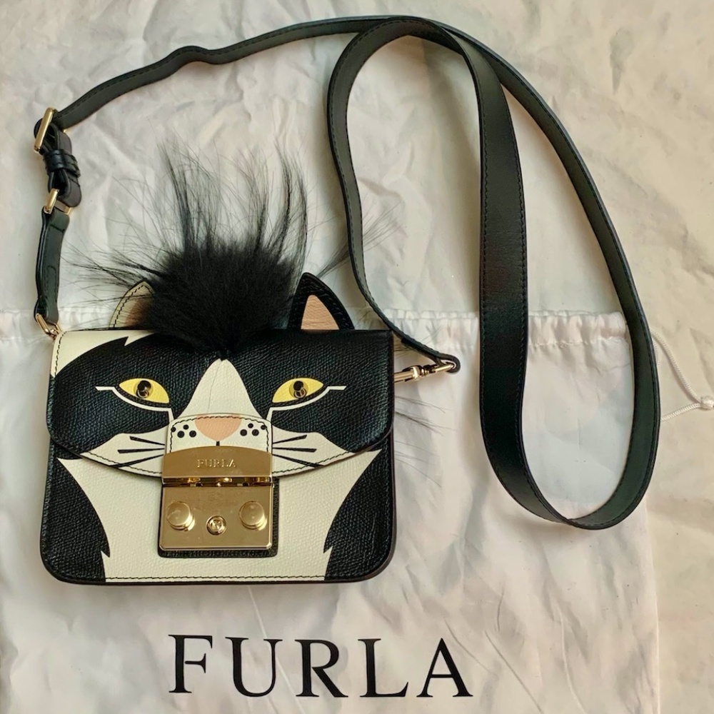 Furla Metropolis Jungle Cat Mini Crossbody Bag